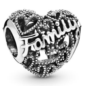 Pandora Sterling Silver Family Heart Charm - 798571C00